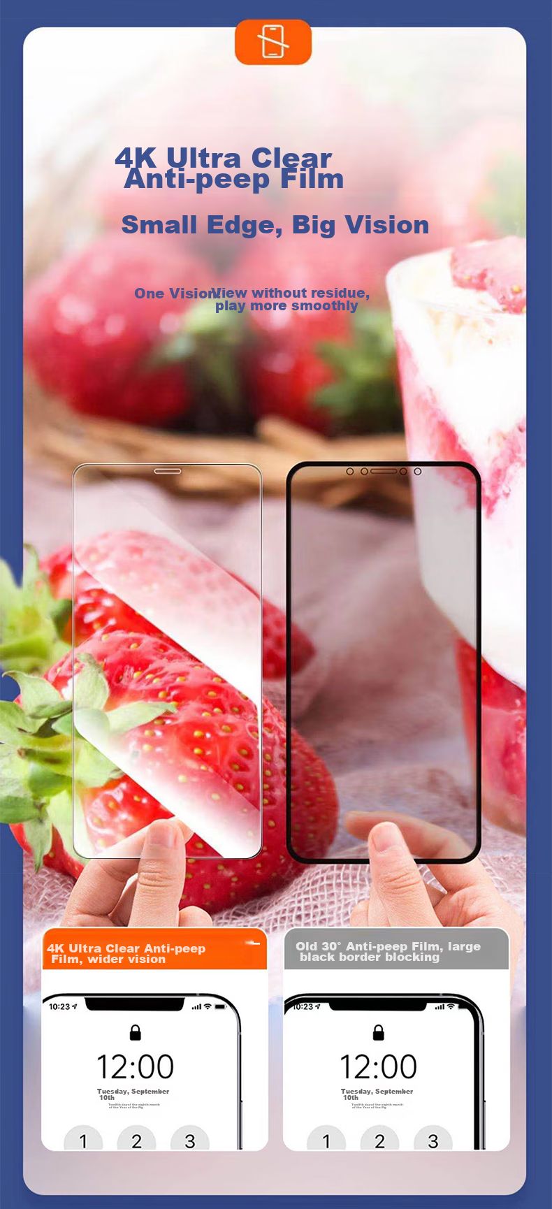 Защитное стекло KOOLIFE для iPhone 12 Pro Max, антишпионское, полное покрытие, противоударное, устойчивое к отпечаткам пальцев
