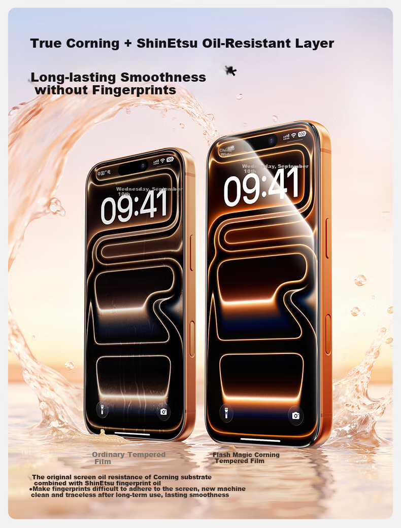 Защитная пленка Shanmo Corning AR для iPhone 17, противоударное закаленное стекло, защита экрана, антибликовое покрытие ≤0.72%, отпечатки пальцев