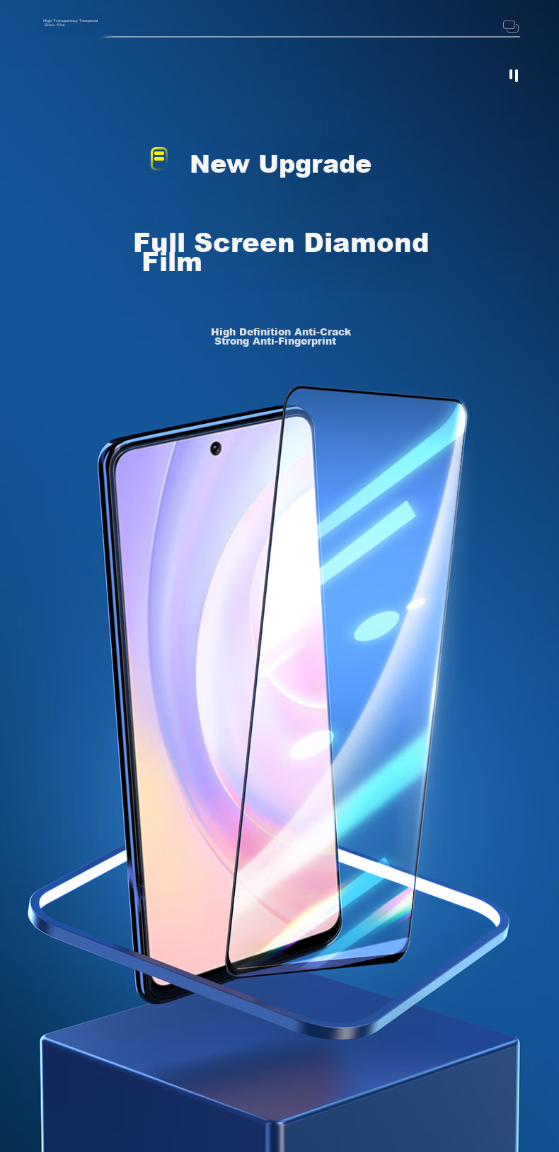 Защитное стекло LLUNC для Honor 50 SE, ультратонкое, полноэкранное, противоударное, антибликовое, HD, защитная пленка