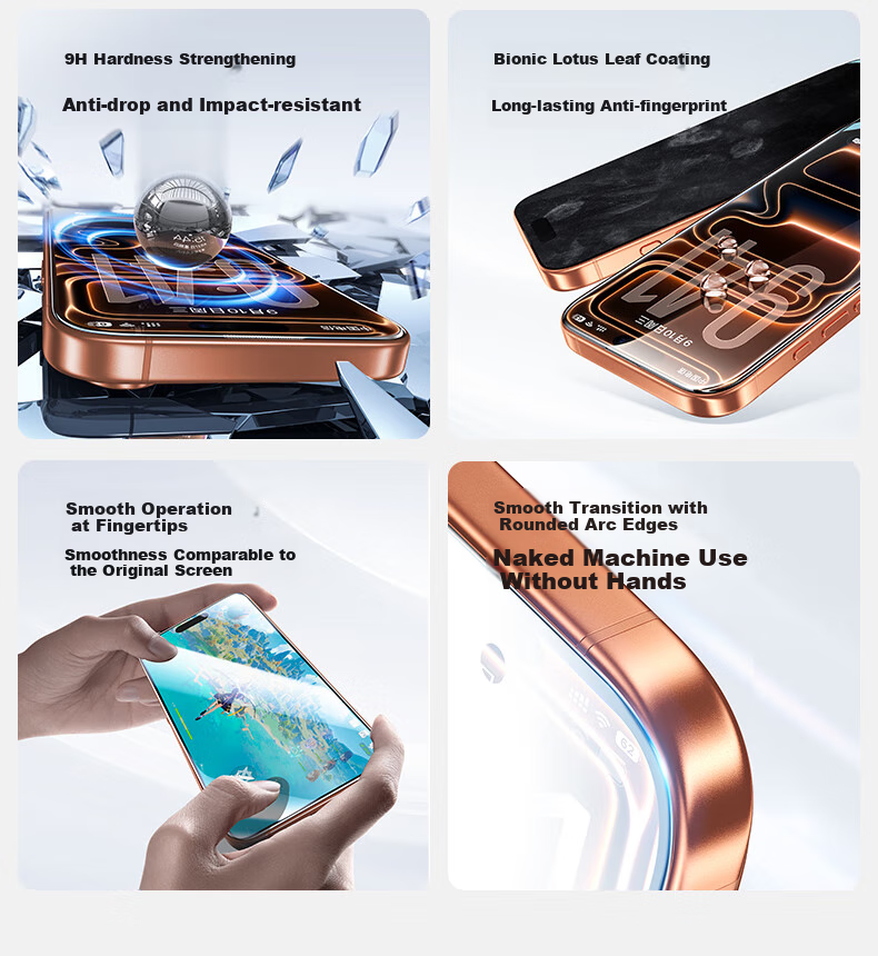 Защитное стекло SmartDevil для Apple iPhone 17 Pro Max, антишпионское, противоударное, полноэкранное, 1 шт.