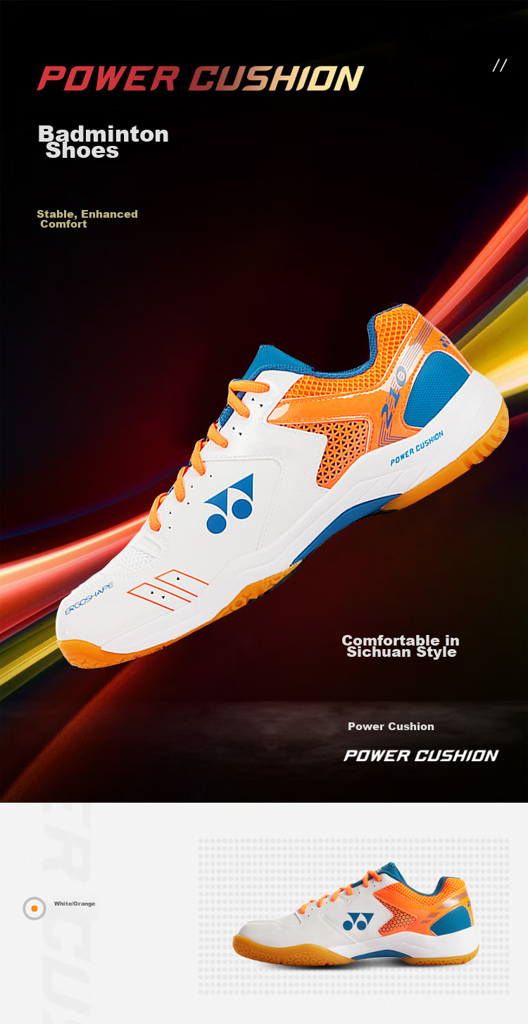 Кроссовки для бадминтона YONEX SHB220JRCR, детская модель, противоскользящие, амортизирующие, комфортные, цвет бежевый, размер 36