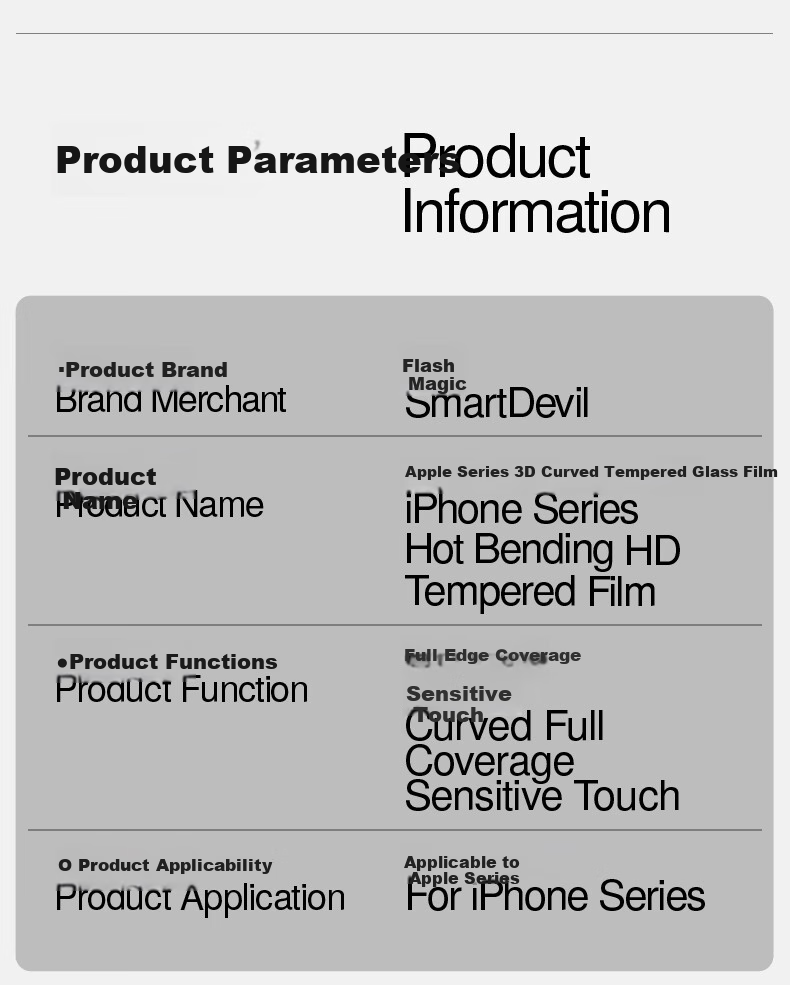 Защитное стекло SmartDevil для iPhone 17 Pro Max, 3D горячее изгибание, Corning Glass, ультратонкое 0.18 мм, противоударное, пыленепроницаемое, антибликовое
