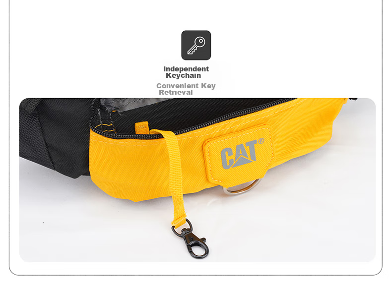 Поясная сумка CAT, нагрудная сумка, кросс-боди для фитнеса, желтая, унисекс, 84577