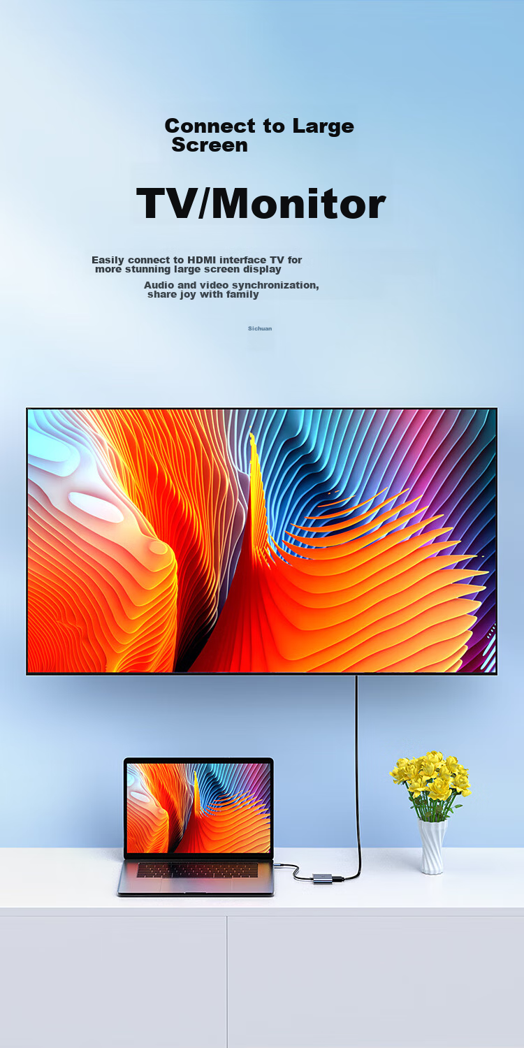 Адаптер-хаб BIAZE Type-C HDMI/USB 3.0/PD, конвертер для MacBook, подключение к проектору/монитору, USB-C хаб