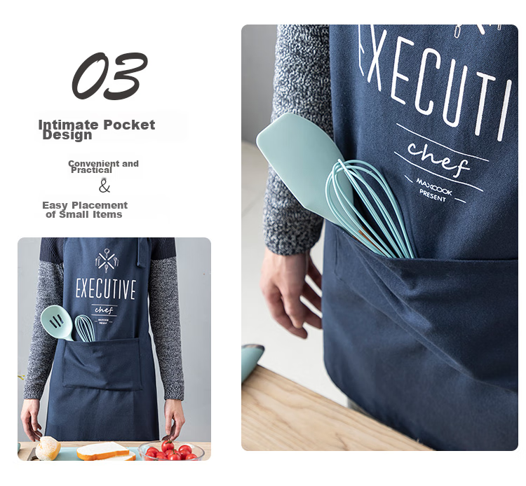 Фартук MAXCOOK MCPJ874 из плотного хлопка, кухонный, влаго- и маслостойкий