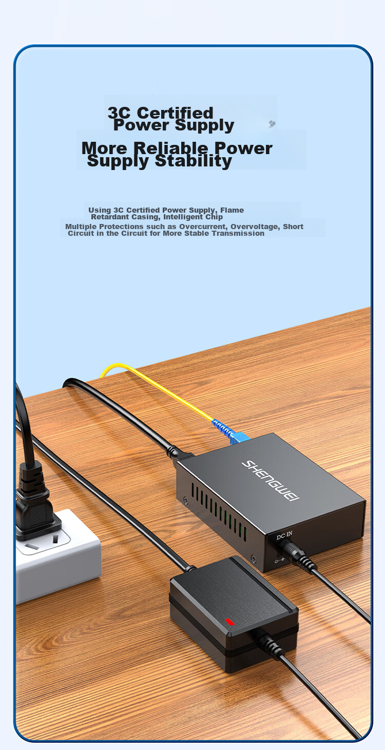 Shengwei BGHA203 - Одномодовый одноволоконный оптический трансивер Gigabit Ethernet, конвертер, SC-интерфейс, 2 км, пара