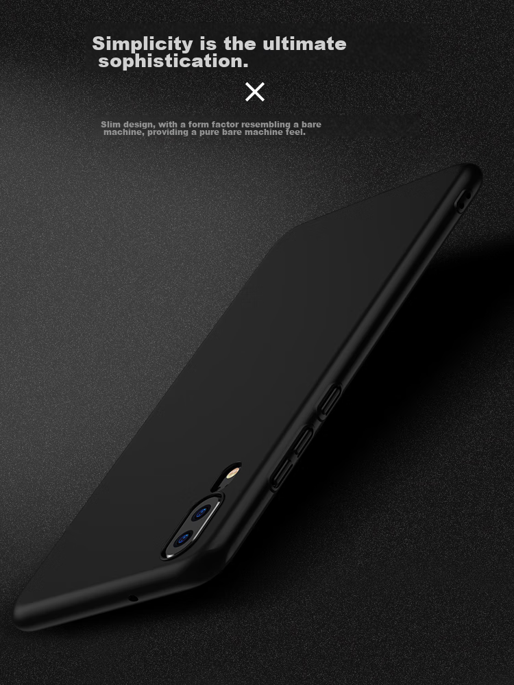 Чехол BIAZE для Huawei P20, защитный, полный охват, противоударный, ультратонкий, с рассеиванием тепла, матовый, защита от отпечатков пальцев, ощущение голого телефона, жесткий корпус для мужчин и женщин JK335-Черный