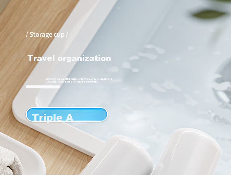 Дорожная косметичка Etravel, стакан для зубной щетки, съемные 2 стакана для полоскания рта, коробка для хранения зубной щетки, керамический белый