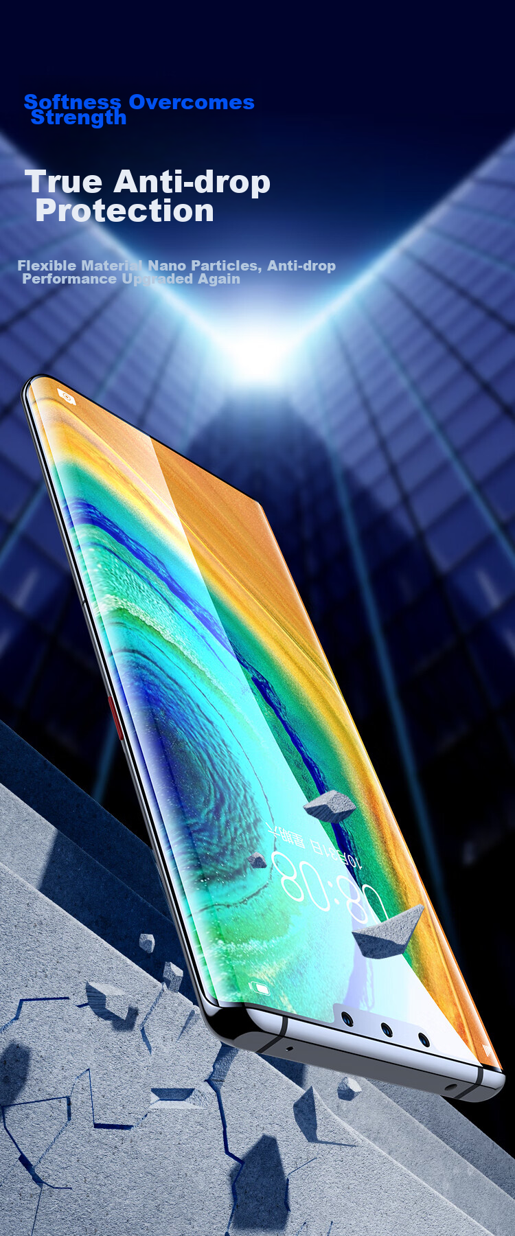 Защитная гидрогелевая пленка BIAZE для Huawei Mate 30 Pro / 30E Pro, полноэкранная, HD, защита от отпечатков пальцев, 2 шт.