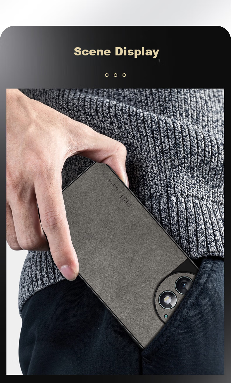 Чехол для OnePlus Ace 2 Pro Shangsu, противоударный, с защитой камеры, из натуральной кожи, черный