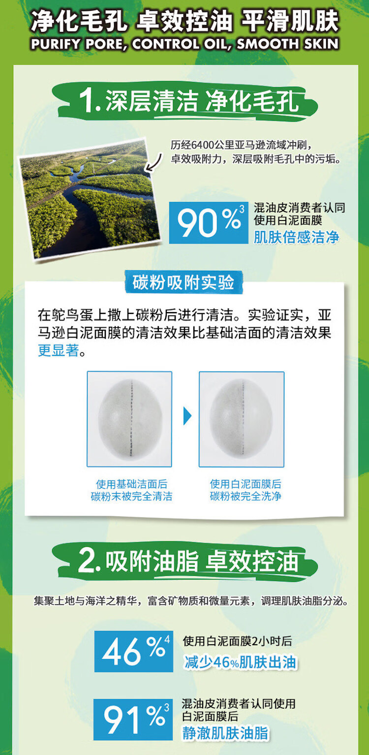 科颜氏白泥清洁面膜 125ml 清洁涂抹面膜 补水保湿 去黑头 细嫩净肤