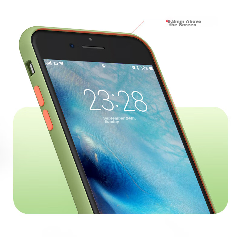 Чехол для Apple iPhone 7 Plus/8 Plus, Baozou, с полной защитой линз, противоударный, с защитой от отпечатков пальцев, силиконовый мягкий край, контрастный прозрачный матовый дизайн, для мужчин и женщин, черный