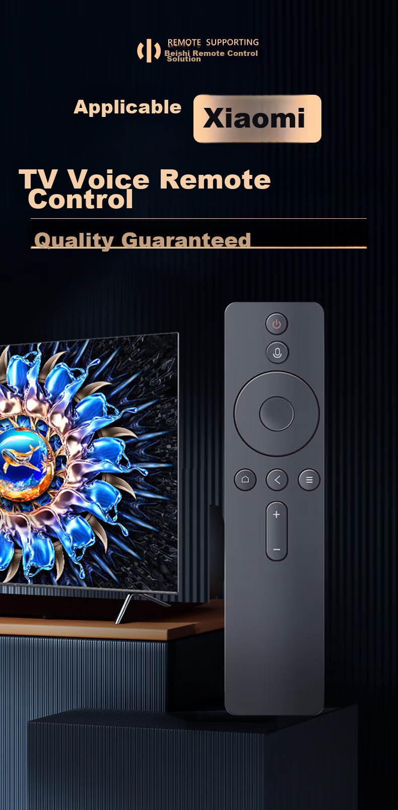 Пульт для телевизора Xiaomi Beishi, Bluetooth, черный, совместим с Xiaomi TV Box