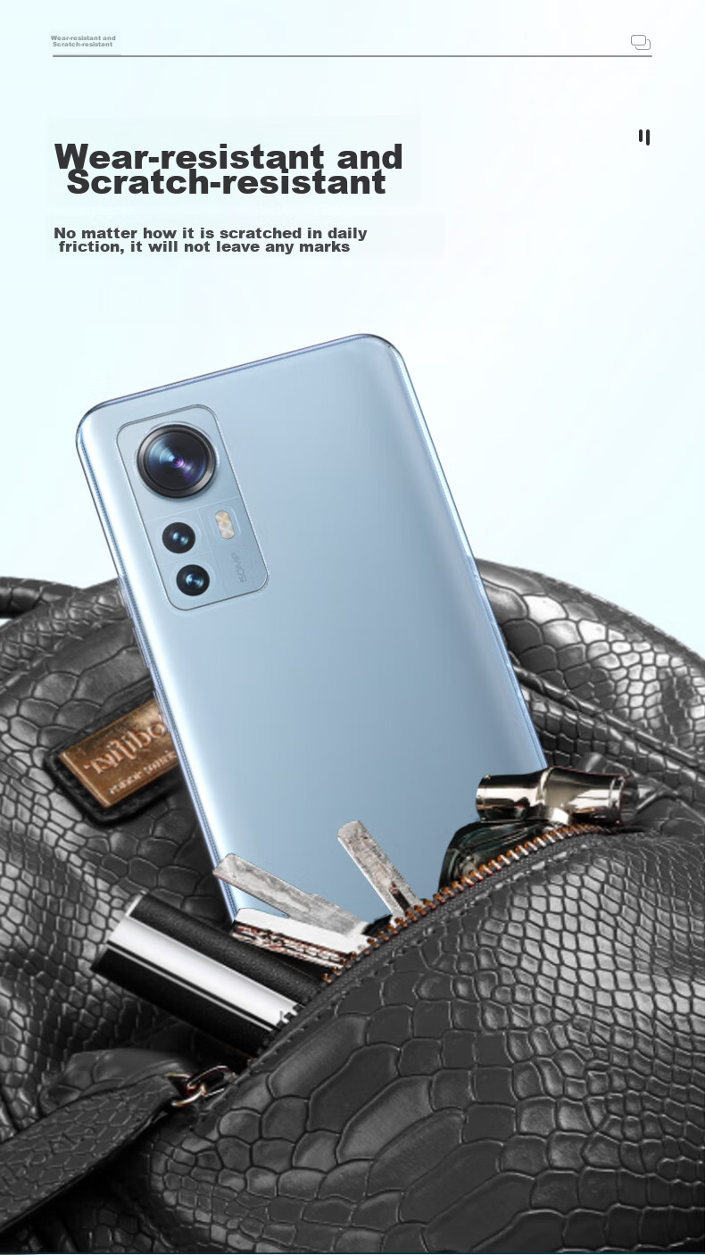 Чехол LLUNC для Xiaomi 12/12X/12S, защита линз, прозрачный, противоударный, тонкий TPU, бизнес-стиль