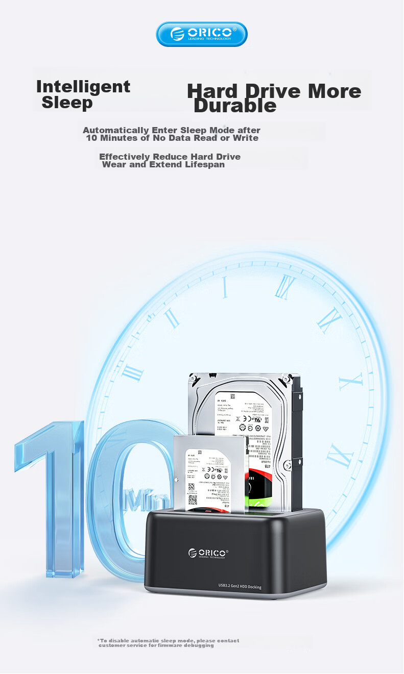 Внешний корпус ORICO 6819C3 для HDD/SSD 2.5/3.5 дюйма SATA, Type-C 3.2 Gen2 (10Gbps), черный