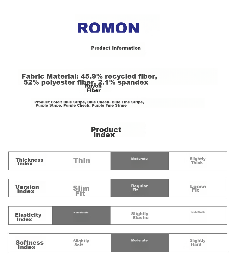 Мужская рубашка ROMON из бамбукового волокна, с длинным рукавом, приталенная, деловая повседневная, в полоску и клетку, профессиональная униформа