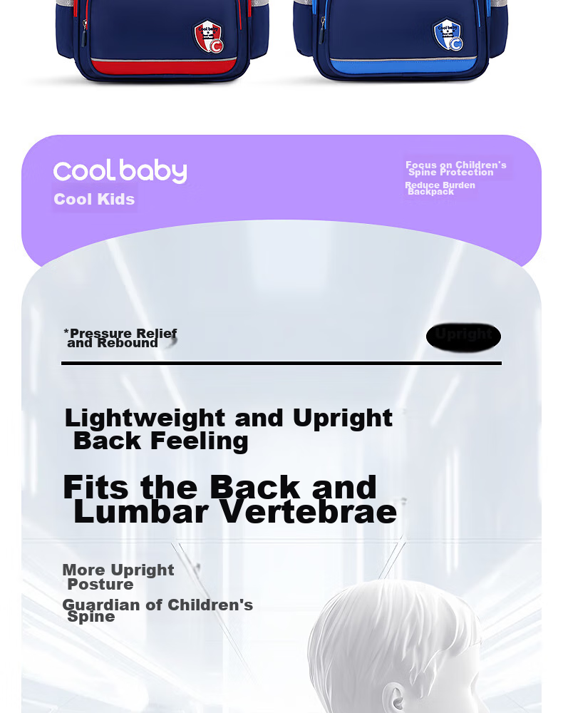 Школьный ранец COOLBABY для учеников начальных классов, защита позвоночника, снижение нагрузки, для мальчиков и девочек 1-3 классов, детский ранец с двумя лямками