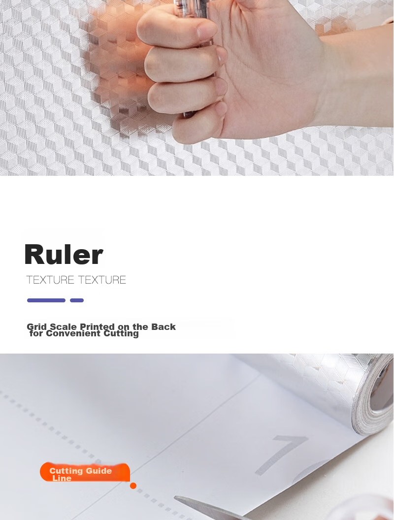 Кухонная наклейка FOOJO, маслостойкая, водостойкая, самоклеящаяся, алюминиевая фольга, термостойкая защитная пленка для плиты, 60x1000 см