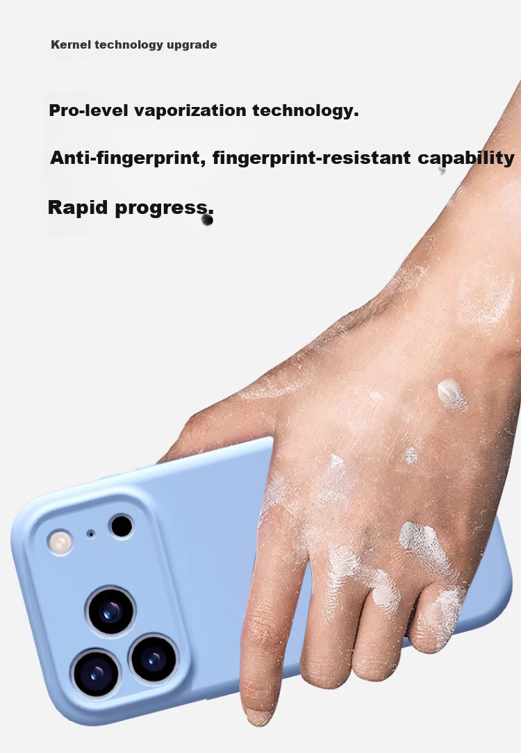 Чехол для Apple iPhone 17 Pro Max Zhilangni, жидкий силикон, защита камеры, противоударный, ультратонкий, синий