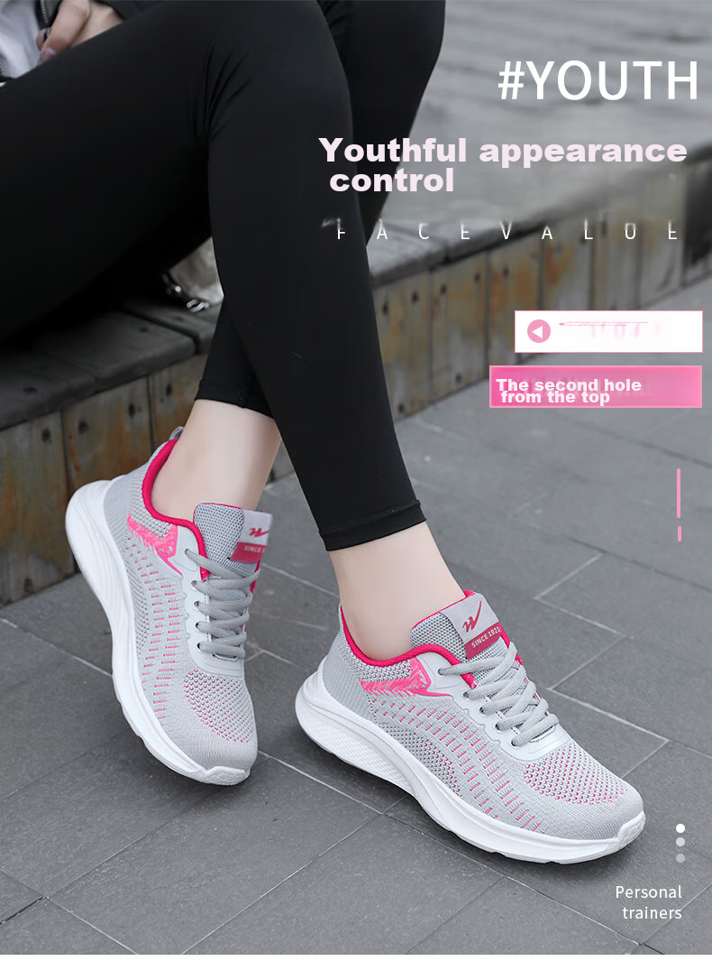 Женские кроссовки Shuangxingbate, весна-осень, сетчатый верх Flyknit, удобные, легкие, дышащие, повседневные, амортизирующие, износостойкие, для бега и путешествий