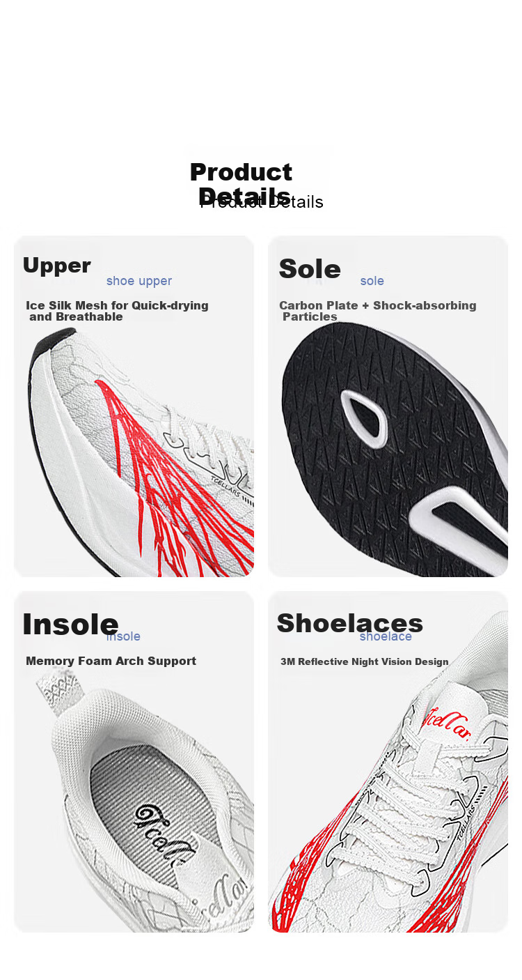 Кроссовки Tcellars Running Shoes, мужские кроссовки для бега, модель Qian Niao Fen, размер 37, цвет Тысяча птиц розовый