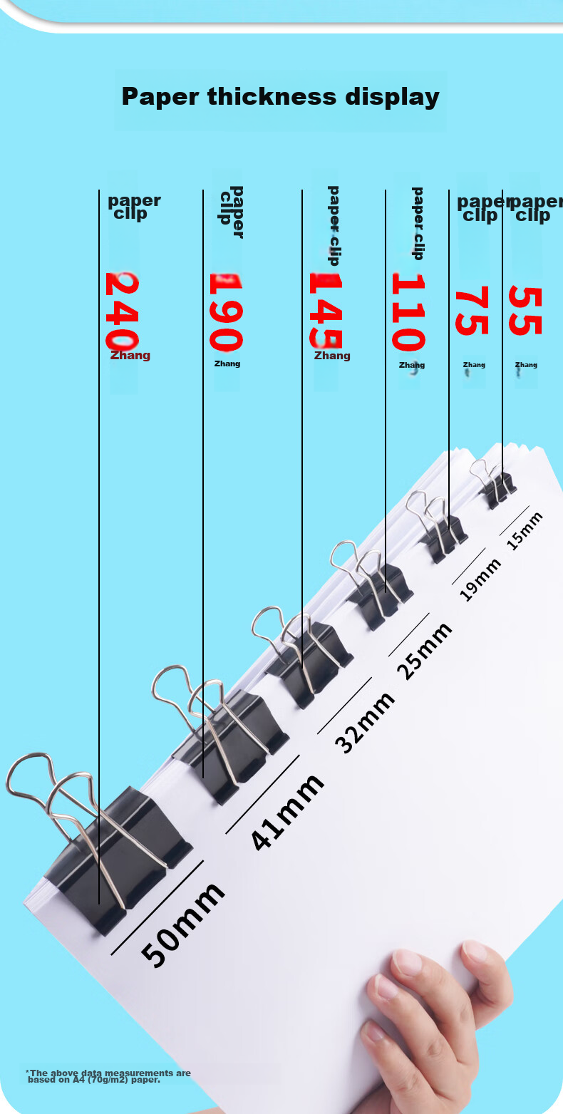 Зажим для бумаг M&G, 25 мм, 48 шт. в упаковке, черный, металлический
