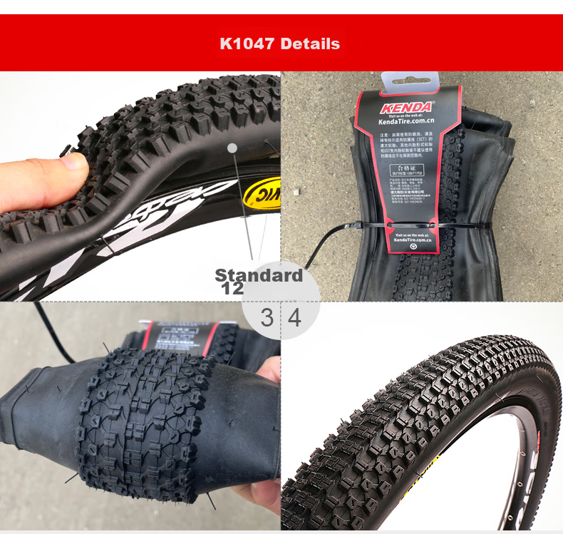 Наружная покрышка для горного велосипеда KENDA K52 26*2.125, износостойкая, нескользящая, с большим протектором, дренажная, резиновая, черная