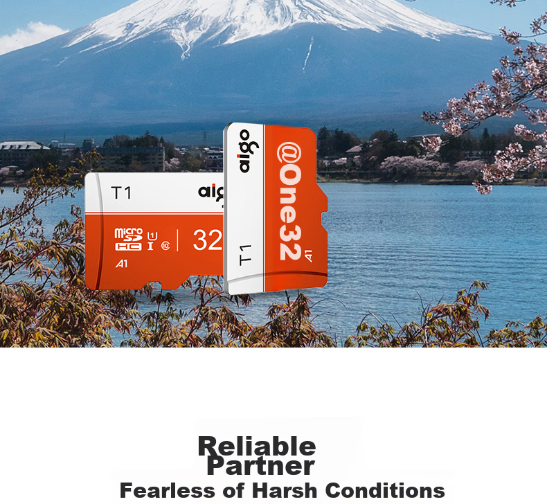 Карта памяти Aigo 32GB TF (MicroSD) U1 A1 V30 для камер видеонаблюдения и видеорегистраторов, скорость чтения 100 МБ/с