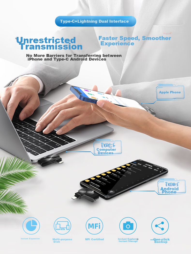 USB-накопитель с двумя разъемами