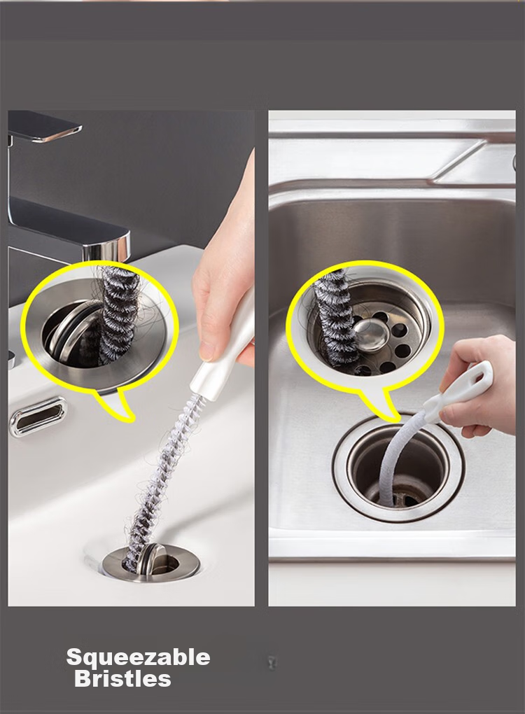 Щетка для чистки труб Home Maid, 2 шт., гибкая, для кухонных и ванных раковин, для удаления мусора и волос