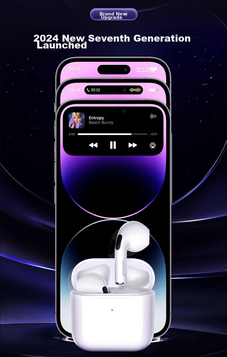 Беспроводные наушники WITGOER Bluetooth, шумоподавление, длительное время работы, полувкладыши, для Apple iPhone, Huawei, Xiaomi