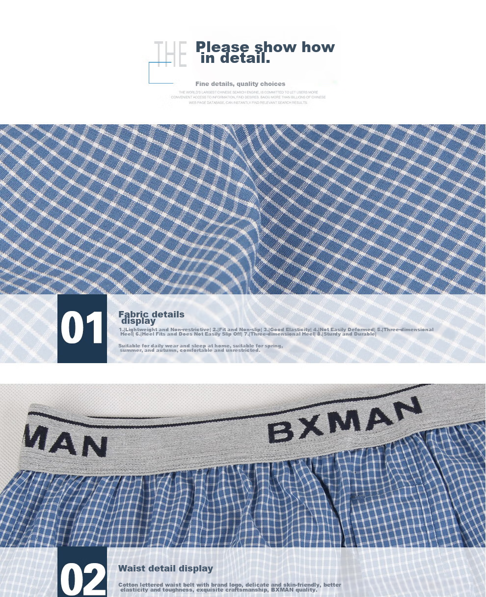 Мужские боксеры BXMAN, свободные, из 100% хлопка, больших размеров, EW550015 L, 3 шт.