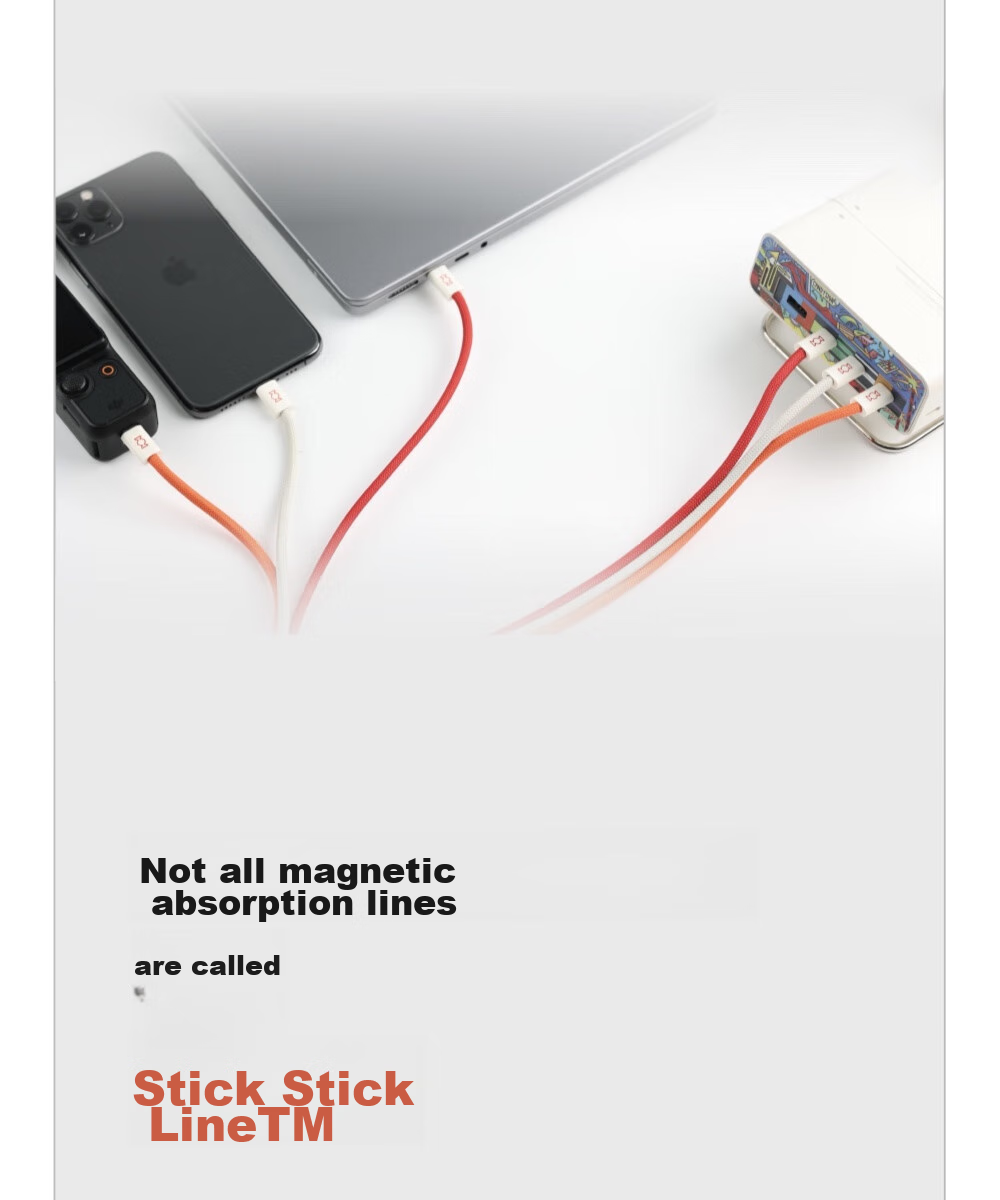 Магнитный кабель CANDYSIGN MagTie, USB-C - Lightning, 240W, 5A, белый, 1 метр