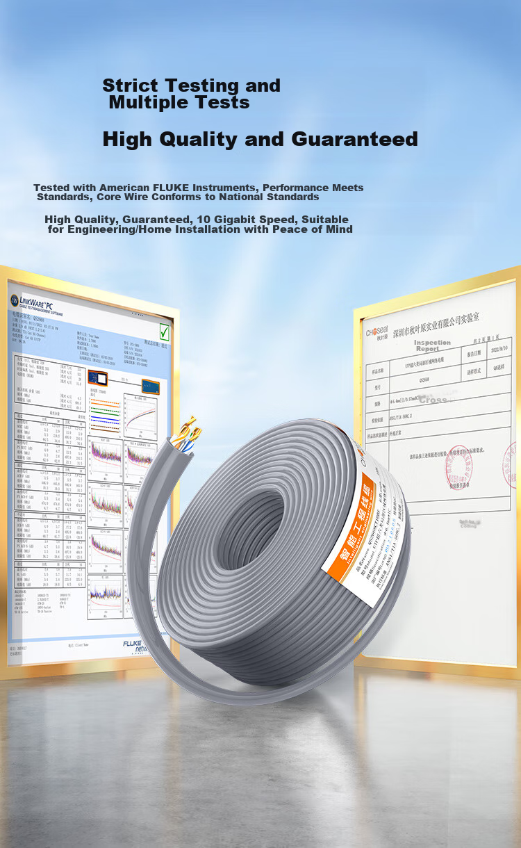 Кабель витая пара CHOSEAL Cat6A UTP, 305 метров, серый, QS2668AT305