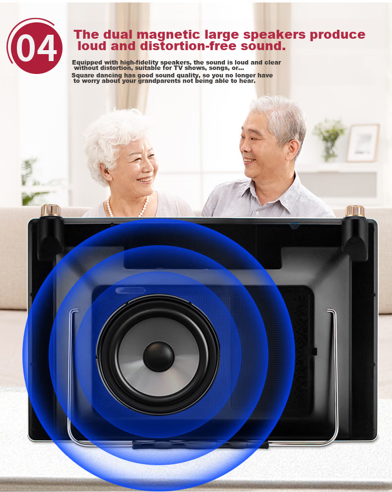 Портативный DVD-плеер Huabao G14, аппарат для оперы для пожилых, развлекательное устройство для пожилых, танцевальная колонка с видеоплеером и USB-накопителем