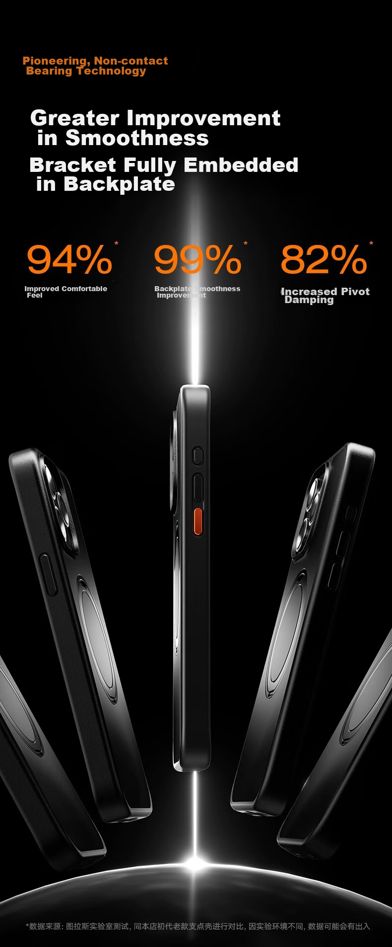 Чехол TORRAS Pivot Case для Apple iPhone 15 Pro Max, противоударный, с подставкой, магнитный, матовый черный