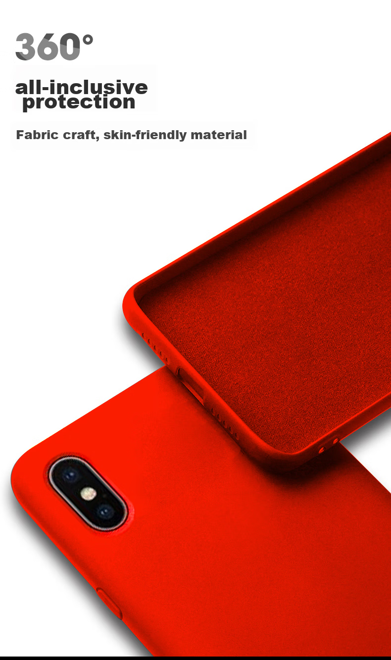 KEKLLE Чехол для iPhone XS, силиконовый, черный