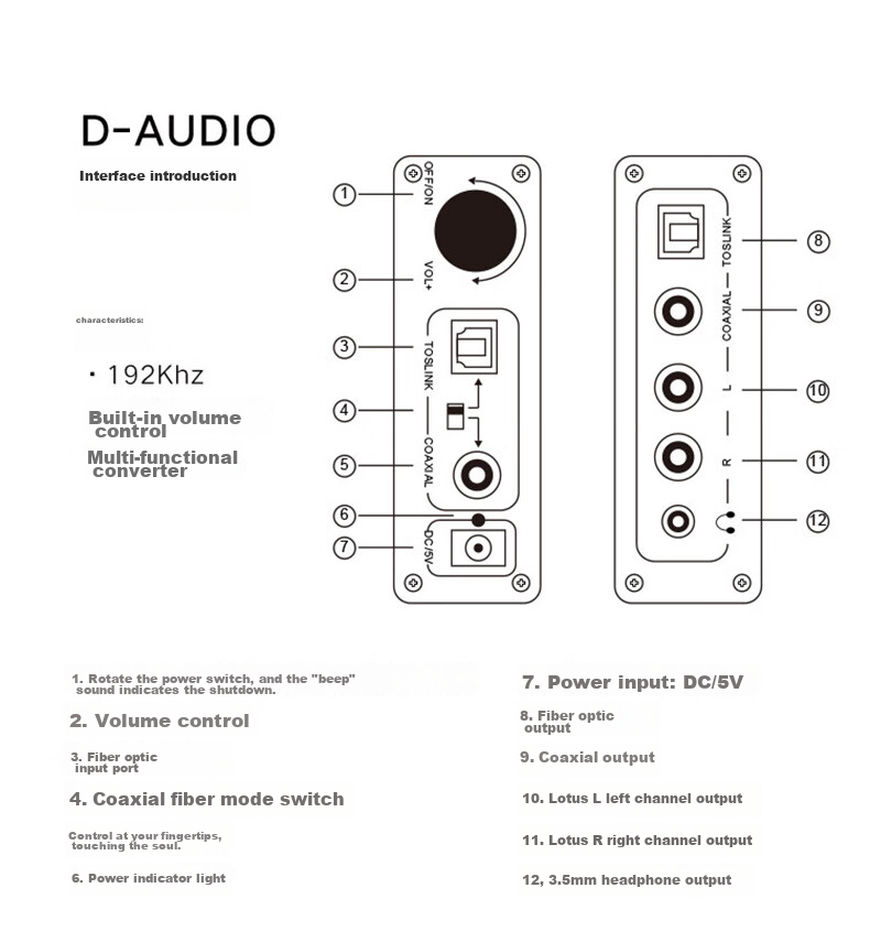 BIAZE HiFi Аудио конвертер, коаксиальный в оптический SPDIF в RCA, 3.5 мм AUX, для Xiaomi TV, усилителя, колонок, саундбара, ЦАП