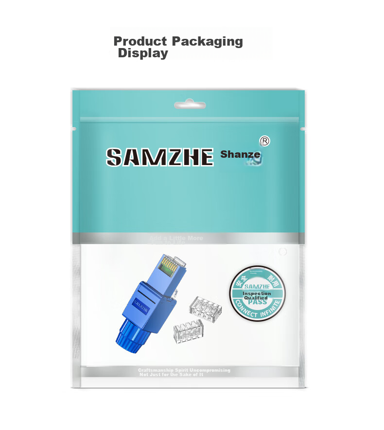 SAMZHE Cat5e Toolless Crystal Head, Engineering Grade 8P8C Punch-Down Free RJ45 Computer Network Cable Connector, Cat5e Toolless Network Connector, 2 Pieces MDSJ52
