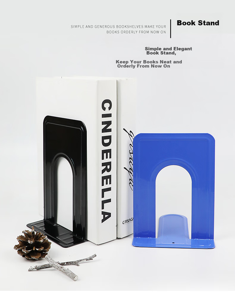 Металлические подставки для книг Befon 3556, синие, 2 шт.