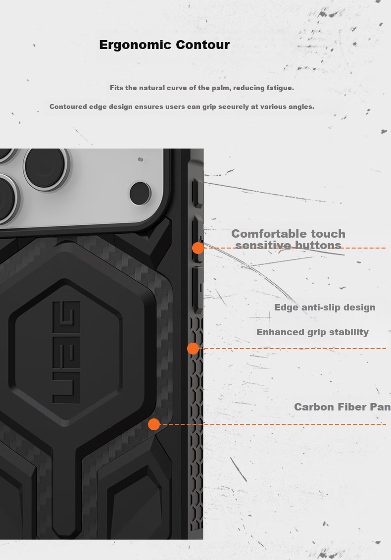 UAG Чехол для iPhone 17 Pro, противоударный, с полной защитой, анти-отпечатки, бизнес-магнитный, элегантный черный карбон