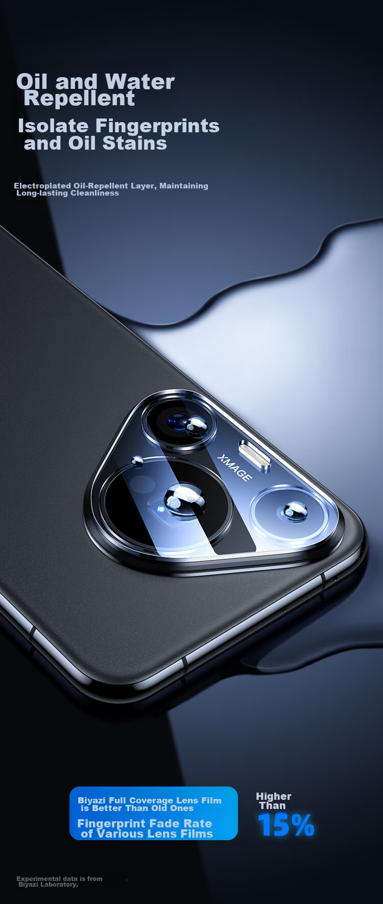 Защитная пленка для камеры BIAZE для Huawei Pura70 Pro, 2 шт., закаленное стекло, полноэкранное покрытие, защита от царапин, высокая четкость