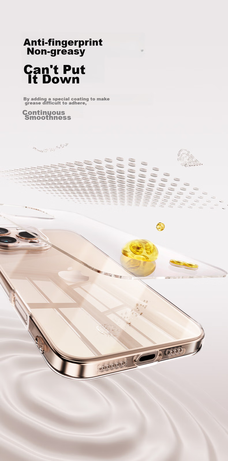 Чехол BIAZE для iPhone 16 Pro Max, прозрачный, противоударный, ультратонкий, с защитой камеры