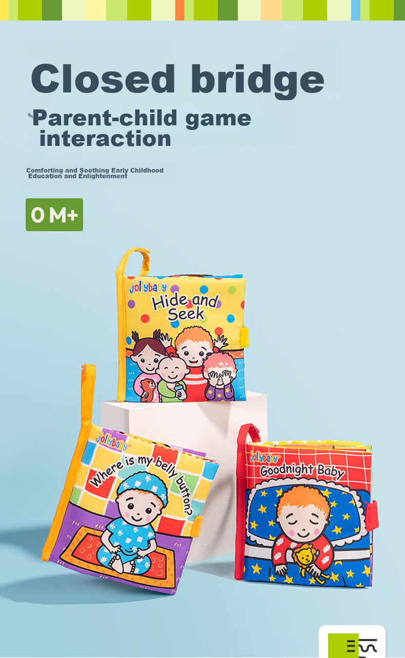 Книжка-игрушка развивающая Jollybaby