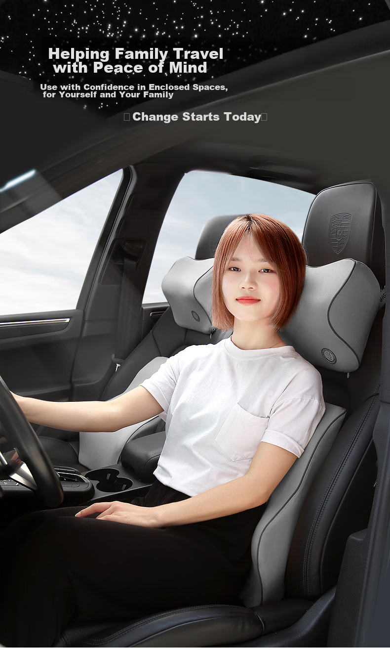 Подушка под голову GiGi G-1107 Space Memory Foam, автомобильная, для водителя, бежевая