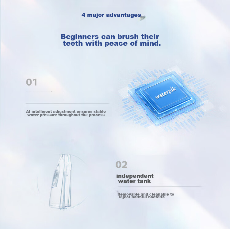 Портативный ирригатор Waterpik GS5 Aurora Blue для взрослых и детей, профессиональный ортодонтический, для чистки зубов, подарок на День святого Валентина