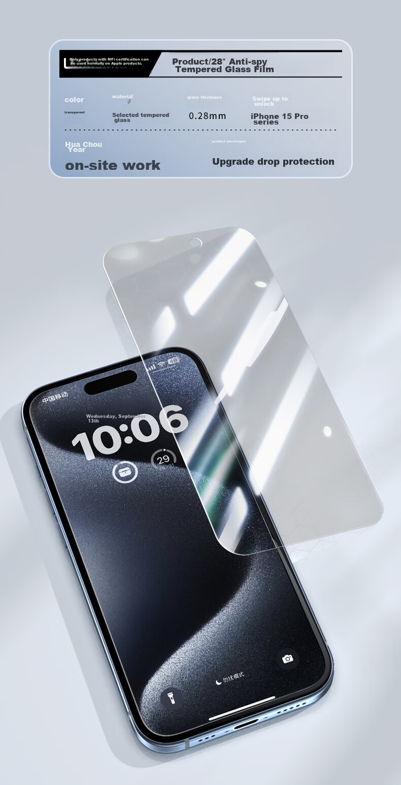 Защитное стекло для iPhone 15 Pro Max