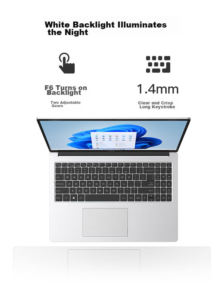 Ноутбук HASEE Elegant X6, 16 дюймов, Intel Core i5-12450H, 16 ГБ ОЗУ, 512 ГБ SSD, Wi-Fi 6, серебристый