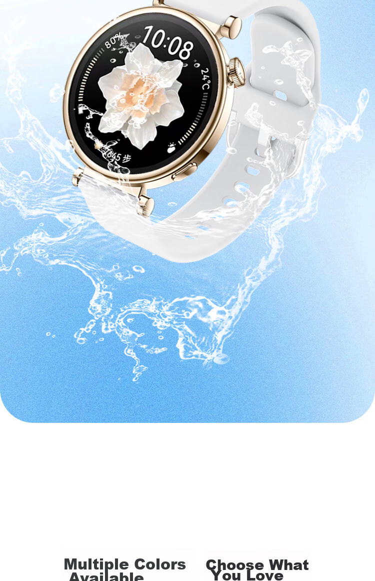 Ремешок ESCASЕ из силикона для Huawei Watch 5, GT4, 18 мм, молочный розовый