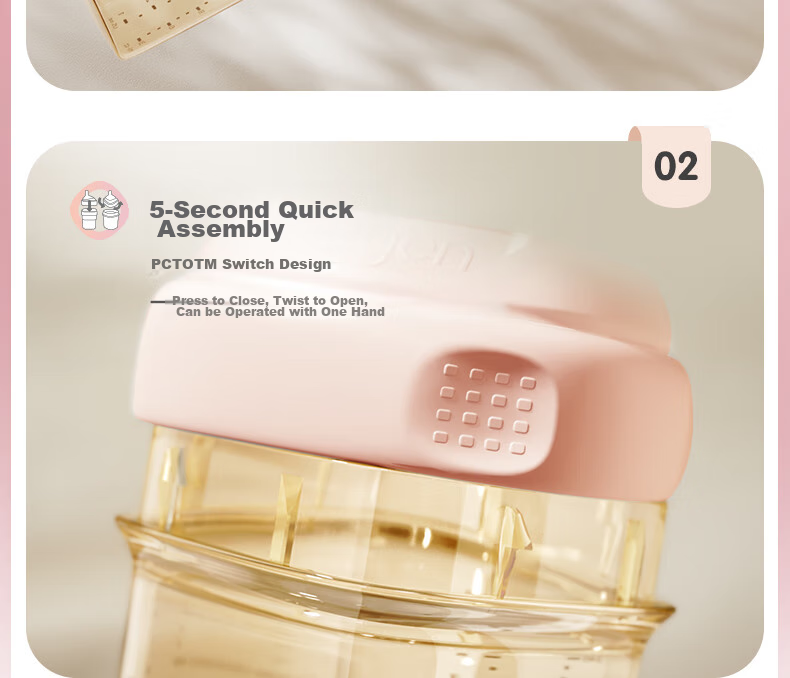 Бутылочка для кормления HEGEN Baby Bottle Set, PPSU, 150мл + 240мл, с крышками для хранения, набор из 2 шт., цвет "Morandi"